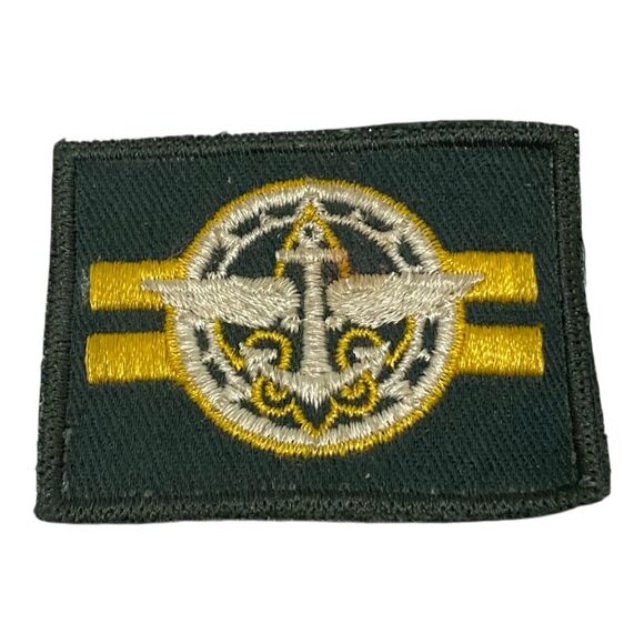 Vintage 1944 to 1960 Boy Scout Explorer Crew Leader Position Badge Green Twill - Picture 1 of 3